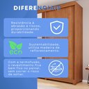 Ver imagem 5 de Guarda-Roupas 3 Portas 6 Gavetas com Pés com Espelho Dinamarca Marrom/Cinamomo