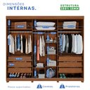 Ver mais imagens de Guarda-Roupas 3 Portas 6 Gavetas com Pés com Espelho Dinamarca Marrom/Cinamomo