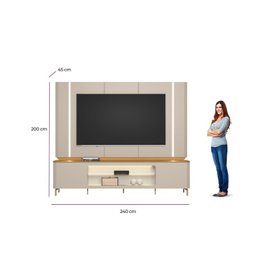 Rack Com Painel para Tv até 75 Polegadas com Led Santorini - 5