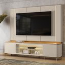 Ver imagem 1 de Rack com Painel para TV até 75 Polegadas com LED MDF 239CMX200CM Santorini Branco