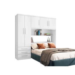 Guarda Roupa México C/ Cabeceira 5 Portas 3 Gevetas Branco