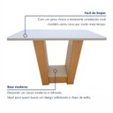 Ver imagem 5 de Mesa de Jantar Retangular 4 Lugares Tampo com Vidro 120cm Apogeu Bege Amêndoa Clean/Off White