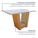 Ver imagem 4 de Mesa de Jantar Retangular 4 Lugares Tampo com Vidro 120cm Apogeu Bege Amêndoa Clean/Off White