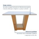 Ver imagem 7 de Mesa de Jantar Retangular 4 Lugares Tampo com Vidro 120cm Apogeu Bege Amêndoa Clean/Off White