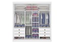 Ver imagem 2 de Guarda Roupa Casal 2 Portas 6 Gavetas Cancun Cinamomo Branco - D' Doro Móveis