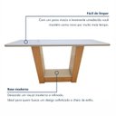 Ver imagem 5 de Mesa de Jantar Retangular 6 Lugares Tampo com Vidro 170cm Apogeu Bege Amêndoa Clean/Off White