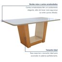 Ver imagem 4 de Mesa de Jantar Retangular 6 Lugares Tampo com Vidro 170cm Apogeu Bege Amêndoa Clean/Off White