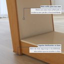 Ver imagem 6 de Mesa de Jantar Retangular 6 Lugares Tampo com Vidro 170cm Apogeu Bege Amêndoa Clean/Off White