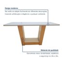 Ver imagem 7 de Mesa de Jantar Retangular 6 Lugares Tampo com Vidro 170cm Apogeu Bege Amêndoa Clean/Off White