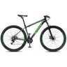 Bicicleta Aro 29 Krw Alumínio 24 Vel Freio a Disco X52 Cor:preto/verde Fosco;tamanho Quadro:19 - 5