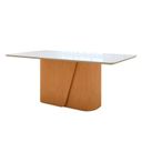 Ver imagem 2 de Mesa de Jantar Retangular 78x170x90cm Tampo com Vidro Luar 