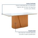 Ver imagem 6 de Mesa de Jantar Retangular 78x170x90cm Tampo com Vidro Luar 