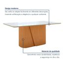 Ver imagem 4 de Mesa de Jantar Retangular 78x170x90cm Tampo com Vidro Luar 