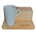 Ver imagem 2 de Kit Jogo Conjunto 6 Pires Ret. P/ Xícaras Café Chá - Pinus-2