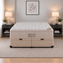 Ver imagem 1 de Cama Box Baú Airtech King Colchão de Molas Ensacadas Ortobom 193x203x60cm