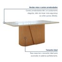Ver imagem 6 de Mesa de Jantar Retangular 6 Lugares Tampo de Vidro 170cm Maxi Bege Amêndoa Clean/Off White