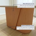 Ver imagem 7 de Mesa de Jantar Retangular 6 Lugares Tampo de Vidro 170cm Maxi Bege Amêndoa Clean/Off White