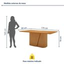 Ver imagem 3 de Mesa de Jantar 6 Lugares Retangular Tampo MDF Luar