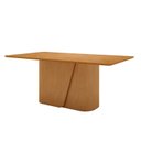 Ver imagem 2 de Mesa de Jantar Retangular 6 Lugares Tampo MDF 170cm Luar Marrom Amêndoa Clean