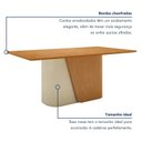Ver imagem 6 de Mesa de Jantar Retangular 6 Lugares Tampo MDF 170cm Luar Bege Amêndoa Clean/Off White