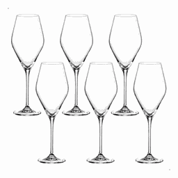 Jogo 6 Tacas para Vinho Loxia em Cristal Ecológico 470ml - 1