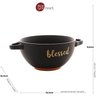 Consume de Cerâmica Bowl Blessed Preto Matt/laranja 12cm X 7cm Bon Gourmet - 2