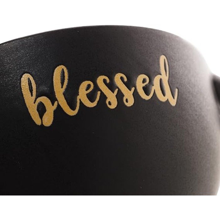 Consume de Cerâmica Bowl Blessed Preto Matt/laranja 12cm X 7cm Bon Gourmet - 4