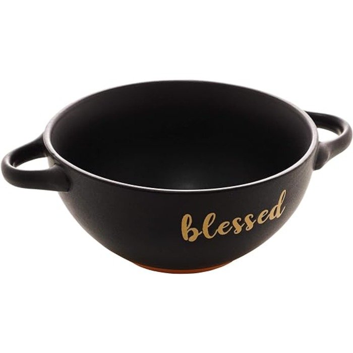 Consume de Cerâmica Bowl Blessed Preto Matt/laranja 12cm X 7cm Bon Gourmet - 3