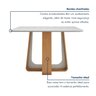 Mesa de Jantar Retangular 120cm Tampo com Vidro Sintonia - 6