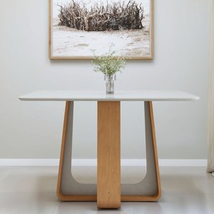 Mesa de Jantar Retangular 120cm Tampo com Vidro Sintonia