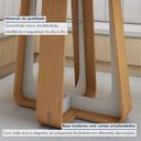 Ver imagem 7 de Mesa de Jantar Retangular 4 Lugares Tampo com Vidro 120cm Sintonia Bege Amêndoa Clean/Off White