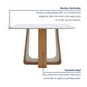 Ver imagem 6 de Mesa de Jantar Retangular 4 Lugares Tampo MDF 120cm Sintonia Bege Amêndoa Clean/Off White