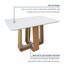 Ver imagem 5 de Mesa de Jantar Retangular 4 Lugares Tampo MDF 120cm Sintonia Bege Amêndoa Clean/Off White