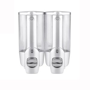 Dispenser Duplo Gel Shampoo Sabonete Liquido Alcool Shopping Hotel