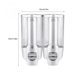 Dispenser Duplo Gel Shampoo Sabonete Liquido Alcool Shopping Hotel - 6