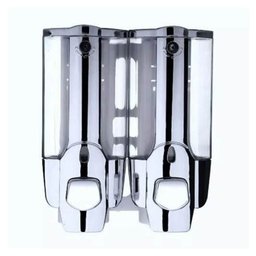 Dispenser Duplo Gel Shampoo Sabonete Liquido Alcool Shopping Hotel - 3