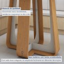 Ver imagem 5 de Mesa de Jantar Retangular 4 Lugares Tampo com Vidro 120cm Sintonia Bege Amêndoa Clean/Off White