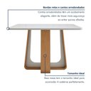Ver imagem 7 de Mesa de Jantar Retangular 4 Lugares Tampo com Vidro 120cm Sintonia Bege Amêndoa Clean/Off White
