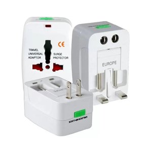 Adaptador Viagem Tomada Universal Uk Usa Europa Asia