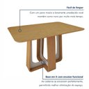 Ver imagem 5 de Mesa de Jantar Retangular 4 Lugares Tampo MDF 120cm Sintonia Marrom Amêndoa Clean/Off White