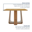 Ver imagem 6 de Mesa de Jantar Retangular 4 Lugares Tampo MDF 120cm Sintonia Marrom Amêndoa Clean/Off White