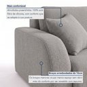 Ver imagem 5 de Sofá Cama Modular Orgânico Retrátil 4 Lugares 270cm Base Madeira Maciça Cancún
