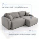 Ver imagem 7 de Sofá Cama Modular Orgânico Retrátil 4 Lugares 270cm Base Madeira Maciça Cancún