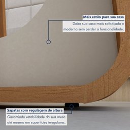 Mesa de Jantar Retangular 160cm Tampo com Vidro Sintonia - 7 Mesa de Jantar Retangular 160cm Tampo com Vidro Sintonia - 7