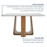 Mesa de Jantar Retangular 160cm Tampo com Vidro Sintonia - 6