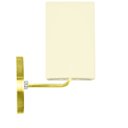 Ver imagem 4 de Kit 2 Arandela Dourado De Cupula Quadrada Bege