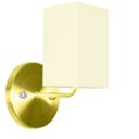 Ver imagem 2 de Kit 2 Arandela Dourado De Cupula Quadrada Bege