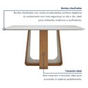 Ver imagem 6 de Mesa de Jantar Retangular 6 Lugares Tampo com Vidro 170cm Sintonia Bege Amêndoa Clean/Off White
