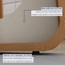 Ver imagem 7 de Mesa de Jantar Retangular 6 Lugares Tampo MDF 170cm Sintonia Bege Amêndoa Clean/Off White