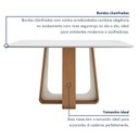 Ver imagem 6 de Mesa de Jantar Retangular 6 Lugares Tampo MDF 170cm Sintonia Bege Amêndoa Clean/Off White